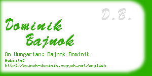 dominik bajnok business card